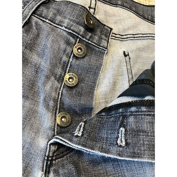 Hudson Jeans Mens Size 31x30 Blake Straight Fit Denim Cotton Blend Black Wash - Picture 6 of 7